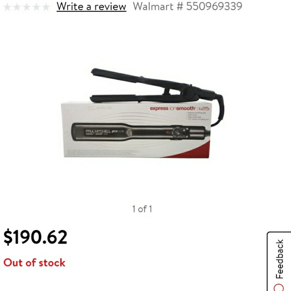 Paul Mitchell ION Smooth Flat Iron NIB